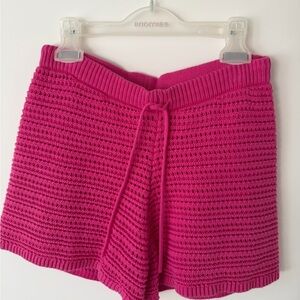 GAP Hot Pink Crochet Drawstring Women's Shorts